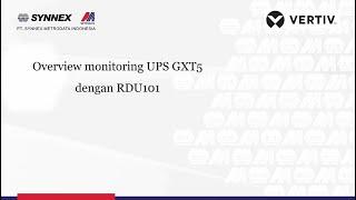 Overview Monitoring UPS GXT5 dengan RDU101