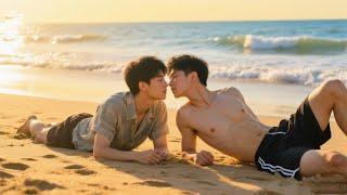 He and the puppy were so immersed in their roles that they couldn’t help but share a passionate kiss