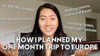 PLANNING MY ONE MONTH TRIP TO EUROPE (My Itinerary, Process, and Tips)