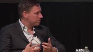 Peter Thiel EDUCATES College Professor who asks: "What's your problem with higher education?"