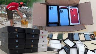 i Found Many New iPhone 13 Pro Max Box on The Road - How to restore Cracked Phone