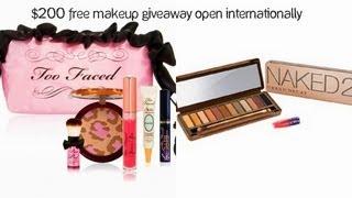 $200 FREE MAKEUP GIVEAWAY URBAN DECAY NAKED PALETTE 2 TOO FACED NATURAL FLIRT KIT And MORE OPEN