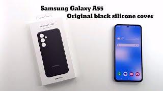 Original Samsung Galaxy A55 black silicone cover