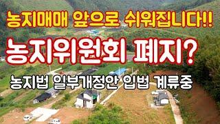 농막여행] 농지 매매 앞으로 쉬워집니다 / 농지위원회 폐지 / 농지거래 원할하게 해야 합니다 / 정부는 반대 입장 / 농취증 발급 /농막 설치를 위한 농지매입