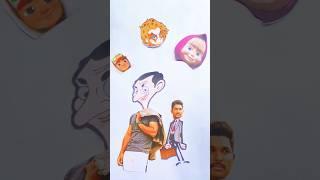 Allu️ arjun mr bean face exc  #art #pokemonart #alluarjun #mrbean #ytshorts