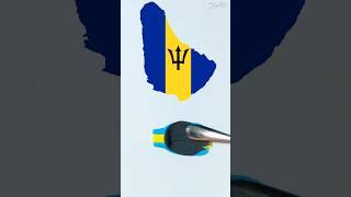 Barbados flag clay color mixing ideas #barbados #clay #colormixing #mix #diy #colors #asmr #shorts