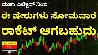 BIG BREAKING NEWS | MAHA ELECTION IMPACT ON THESE STOCKS ON MONDAY | STOCK MARKET KANNADA