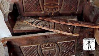 restoration of old chest table with engraved chessboard ( NEJE 3 MAX )