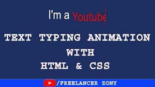 CSS Text Typing Animation | Multiple Text Typing Animation | css text typing animation effect