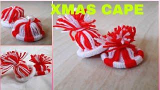 XMAS CAPE | {How to Xmascape(Reverse) without sewing by Moni Craft Creation monicraftcreation