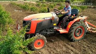 21HP Kubota A211N Tractor Cultivating the Pomogranate farm || Krushi Mitra Vishal ||