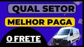 Qual setor melhor paga o frete?