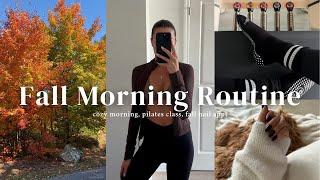 7am Cozy Fall Morning Routine | pilates, daily habits, fall nails & updated skincare/makeup routine