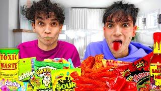 Eating the World’s SPICIEST vs SOUREST Food Challenge!