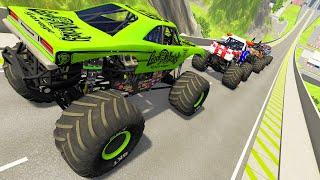 HT Gameplay Crash # 246 | Epic High Speed Jumps Monster Trucks - Big Cars vs Giant Speed Bumps