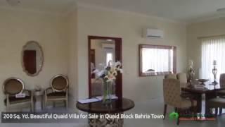 BAHRIA TOWN KARACHI - BEAUTIFUL QUAID VILLA FOR SALE