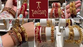 Tanishq Latest Shankapola Bangles Gold Sakha Pola Design With Weight And Price ||Bengali Sankhapola