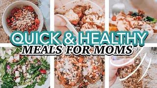 HEALTHY + EASY RECIPES FOR BUSY MOMS | BREAKFAST, LUNCH, and DINNER IDEAS + VEGETARIAN OPTIONS!