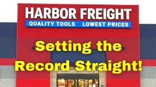 Harbor Freight called me after my last video! Here is what we talked about...