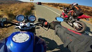 Honda Hornet 600 Chasing BMW S1000RR Wiclow Gap