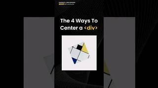 4 Ways to Center Div (CSS) #shorts #codebustler #webdesign #webdevelopment #frontend #css #html