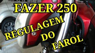 FAZER 250 - REGULAGEM DO FAROL