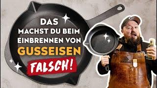 GUSSEISEN EINBRENNEN | So geht's richtig! | BBQ Madness