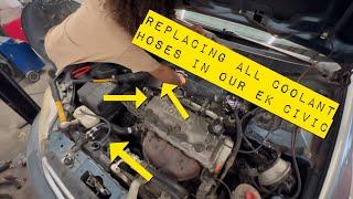 Replacing Every Coolant Hose On Our $700 Honda Civic