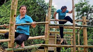 The house is built with giant bamboo floors. Dinh's New Life Journey