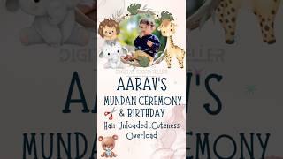1st Birthday & Mundan Ceremony  Invitation #birthdayinvitation #mundanceremony #digitalinvitation