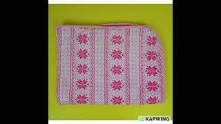 Pitter Patter Snowflake Fair Isle Pink Baby Crib Blanket 39x29 Sherpa Two Layers #baby #blanket