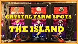 CRYSTAL FARM SPOTS | THE ISLANDS | OFFICIAL PVE | ARK SURVIVAL ASCENDED