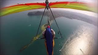 Fast Water Landing   hang glider