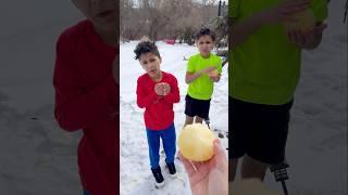 Orange Snowball Prank On Brothers  #shorts