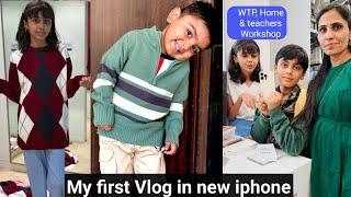 My first Vlog in iphone 16 pro max / divya annual function tayari kar rahi / WTp, home, training