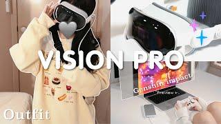 Apple Vision Pro 1TB aesthetic unboxing  Gaming & Work Test  Genshin Impact