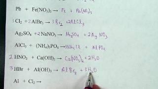 More Examples and Practice: How to Predict and Balance Chemical Reactions