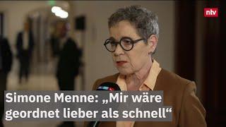 Simone Menne: "Mir wäre geordnet lieber als schnell" | ntv