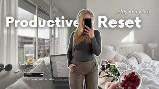 PRODUCTIVE day in my life | cleaning, getting back into a routine & home workout