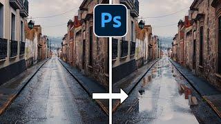 Realistische Pfützen in Bilder einfügen | Photoshop Tutorial Deutsch