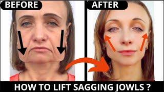  AGE 35+, 40+ | FACE LIFTING EXERCISES FOR JOWLS and SAGGY SKIN !| LAUGH LINES, LIFT SAGGY CHEEKS