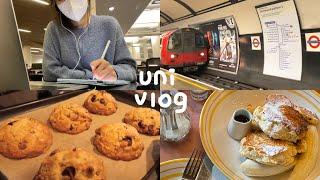 london uni vlog | studying at library, making cookies, cooking 