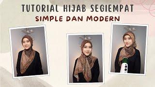 Tutorial hijab Segiempat Simple dan Modern Look 