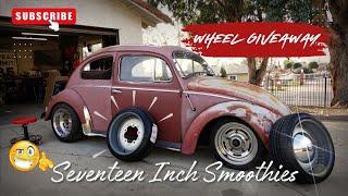 Installing the DEEPEST custom 17 Inch Smoothies on the Slammed 1963 VW Beetle Oval | Plus GIVEAWAY