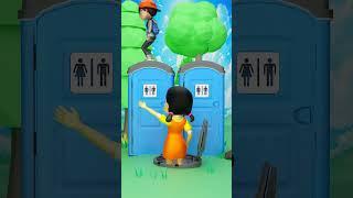 SQUID GAME GIRL DOLL VS TOILET DOOR KNOCK #squidgame #shorts | Maheshwar Gamerz