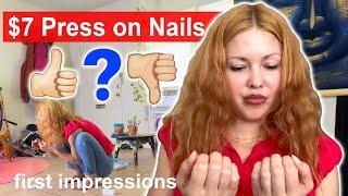 Trying *Press on Nails* for the FIRST TIME (my experience & first impressions) | a fake nails vlog