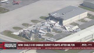 Immense Hanger Damage: Albert Whitted Airport in St. Petersburg, Florida After Hurricane Milton