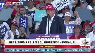 FULL SPEECH: President Trump Holds a Rally at Trump National in Doral, Florida - 7/9/24