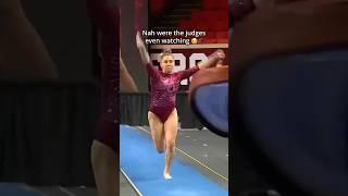 How do these college judges miss basic deductions sometimes #gymnastics #ncaa #vault #college