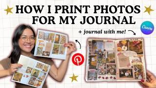 How to print photos and make journal spreads using Canva & Pinterest + Journal w/ me November Setup